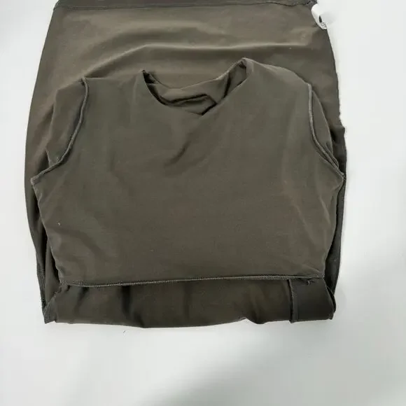 Susana Monaco Button Detail Dress Olive Green Long Sleeve Bodycon Office Size S - Picture 7 of 10